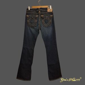 True Religion Womens Jeans Becky Low Rise Super T Bootcut Blue Sz 30 Made in USA